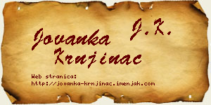 Jovanka Krnjinac vizit kartica